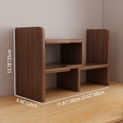 Traditional Chinese Engineered Wood Rectangular Bookshelf 2-Tier For Living Room
