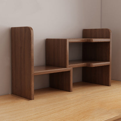 Traditional Chinese Engineered Wood Rectangular Bookshelf 2-Tier For Living Room