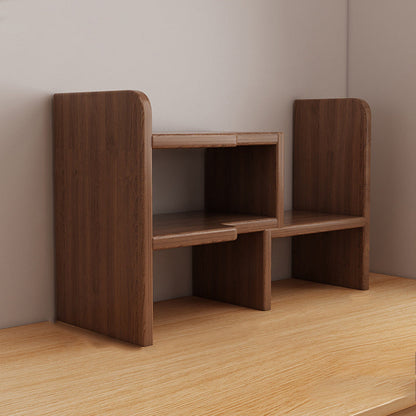 Traditional Chinese Engineered Wood Rectangular Bookshelf 2-Tier For Living Room
