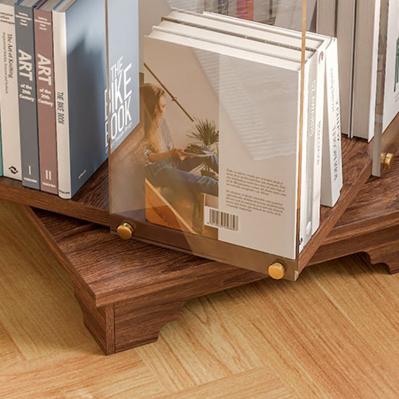Modern Minimalist Acrylic Solid Wood Square Bookshelf 3/4/5/6-Tier For Living Room