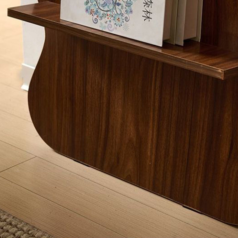 Contemporary Creative Engineered Wood Wavy Curved Display Shelf 2/3/4-Tier For Living Room