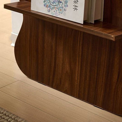 Contemporary Creative Engineered Wood Wavy Curved Display Shelf 2/3/4-Tier For Living Room