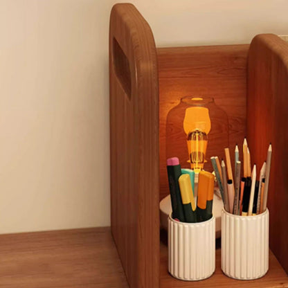 Modern Minimalist MDF Curved Rectangular Desktop Storage Shelf 2/4-Shelves For Living Room
