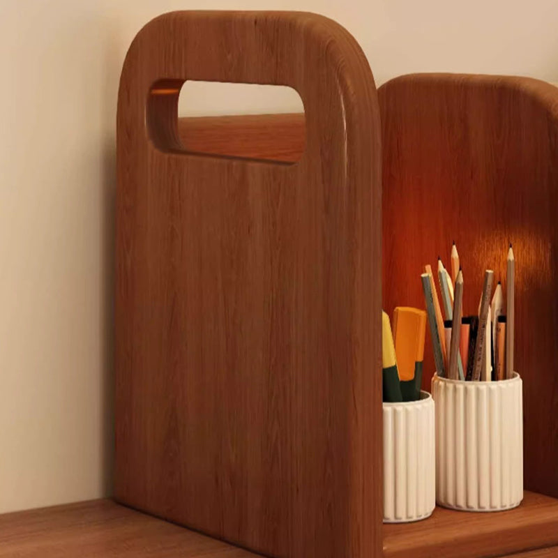 Modern Minimalist MDF Curved Rectangular Desktop Storage Shelf 2/4-Shelves For Living Room