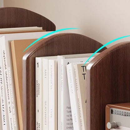 Modern Minimalist MDF Curved Rectangular Desktop Storage Shelf 2/4-Shelves For Living Room