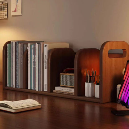 Modern Minimalist MDF Curved Rectangular Desktop Storage Shelf 2/4-Shelves For Living Room