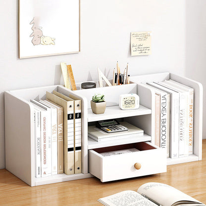 Modern Minimalist MDF Rectangular Desktop Storage Shelf With 1 Drawer For Living Room
