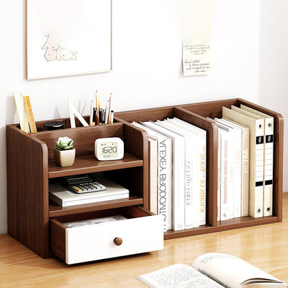 Modern Minimalist MDF Rectangular Desktop Storage Shelf With 1 Drawer For Living Room