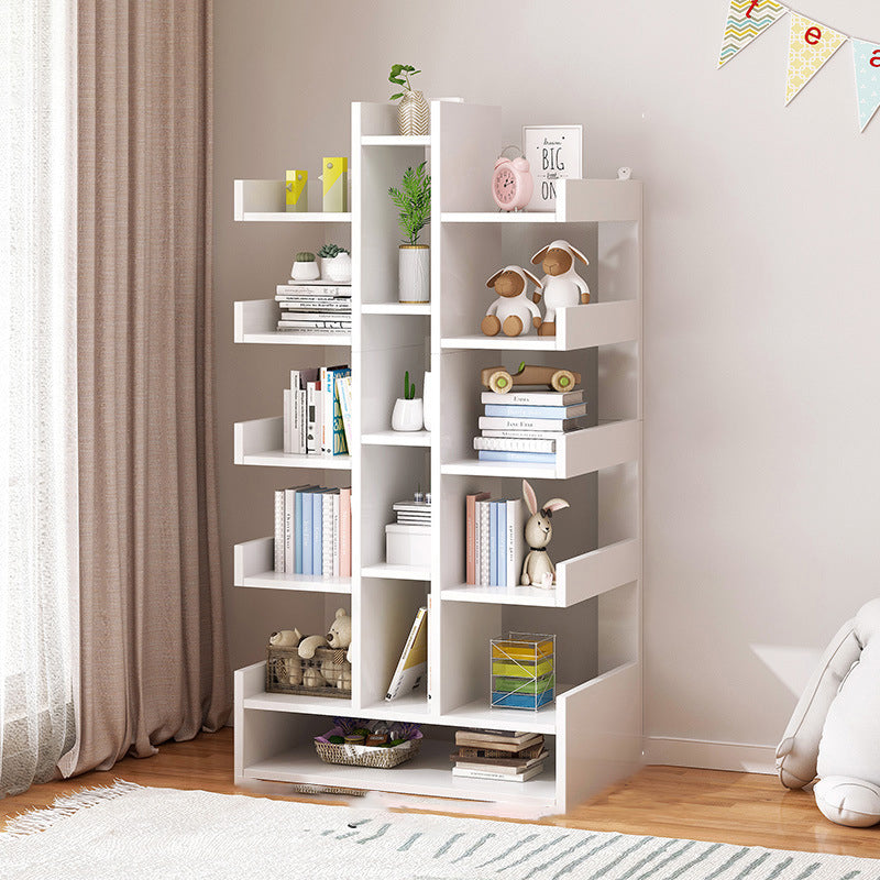 Traditional Vintage Engineered Wood Rectangular Right-Angle Storage Shelf 15 Tier For Living Room