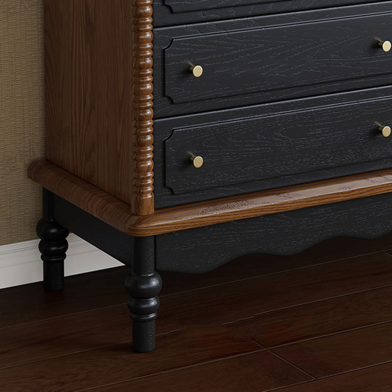Traditional French Cherry Wood Roman Column Rectangular Storage Cabinet 5/6/8 Drawers For Living Room