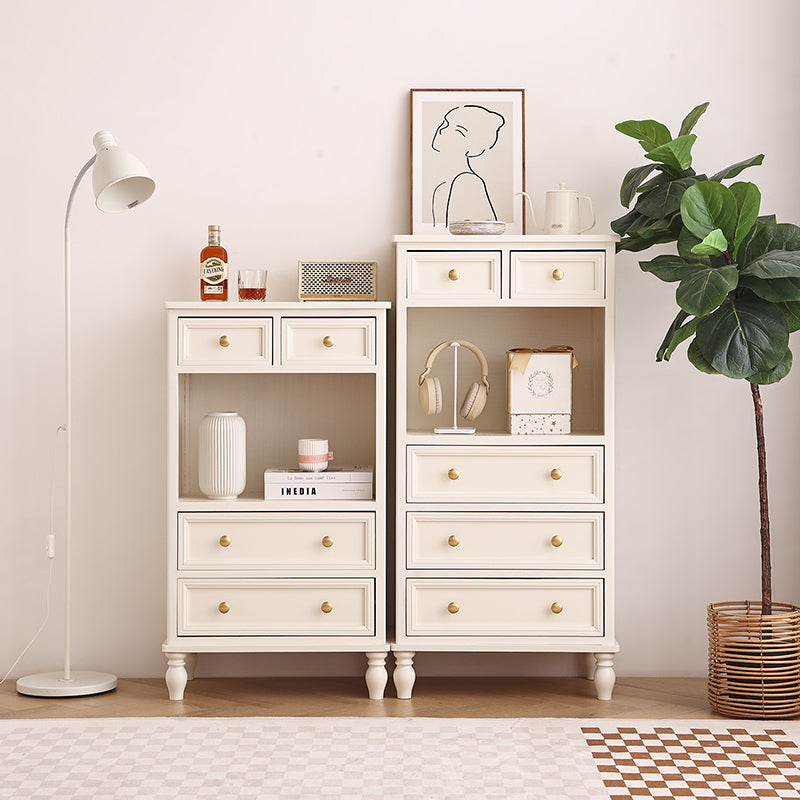 Traditional French Paulownia Wood Plywood Rectangular Storage Cabinet 4/5/6 Drawers For Living Room