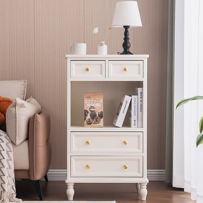 Traditional French Paulownia Wood Plywood Rectangular Storage Cabinet 4/5/6 Drawers For Living Room