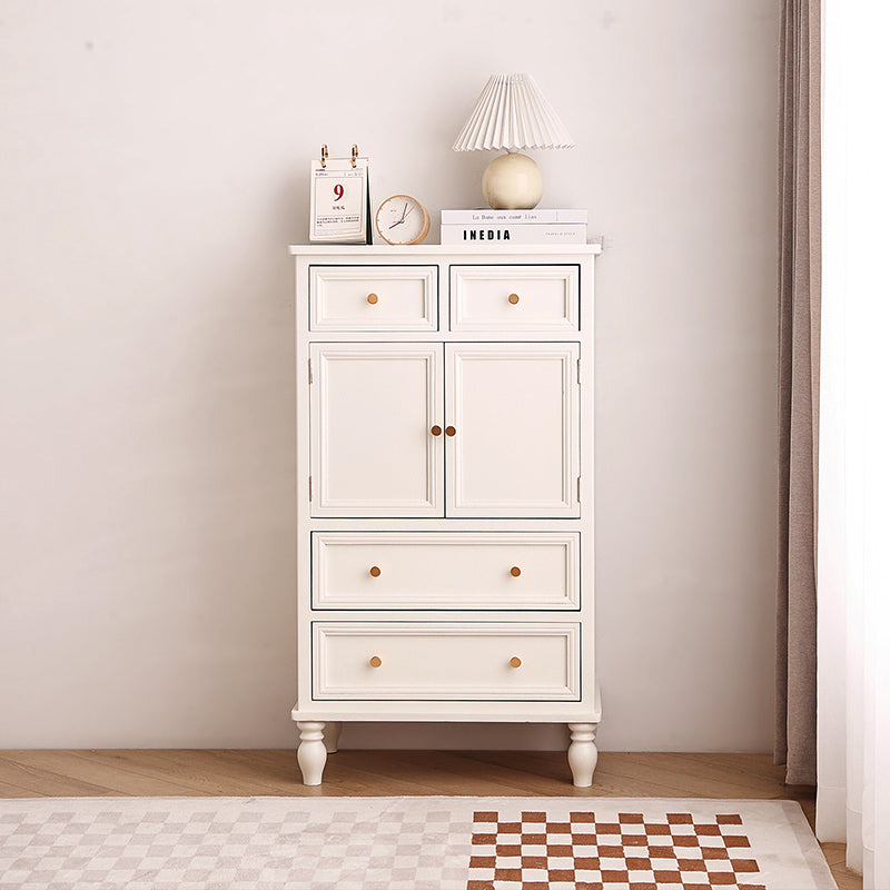 Traditional French Paulownia Wood Plywood Rectangular Storage Cabinet 4/5/6 Drawers For Living Room