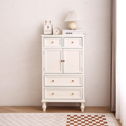Traditional French Paulownia Wood Plywood Rectangular Storage Cabinet 4/5/6 Drawers For Living Room