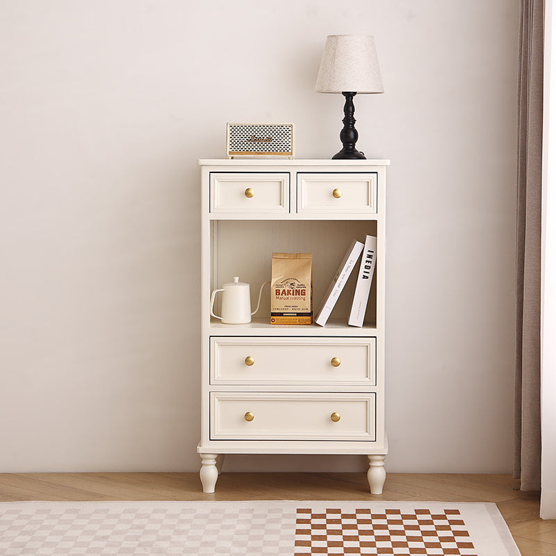 Traditional French Paulownia Wood Plywood Rectangular Storage Cabinet 4/5/6 Drawers For Living Room