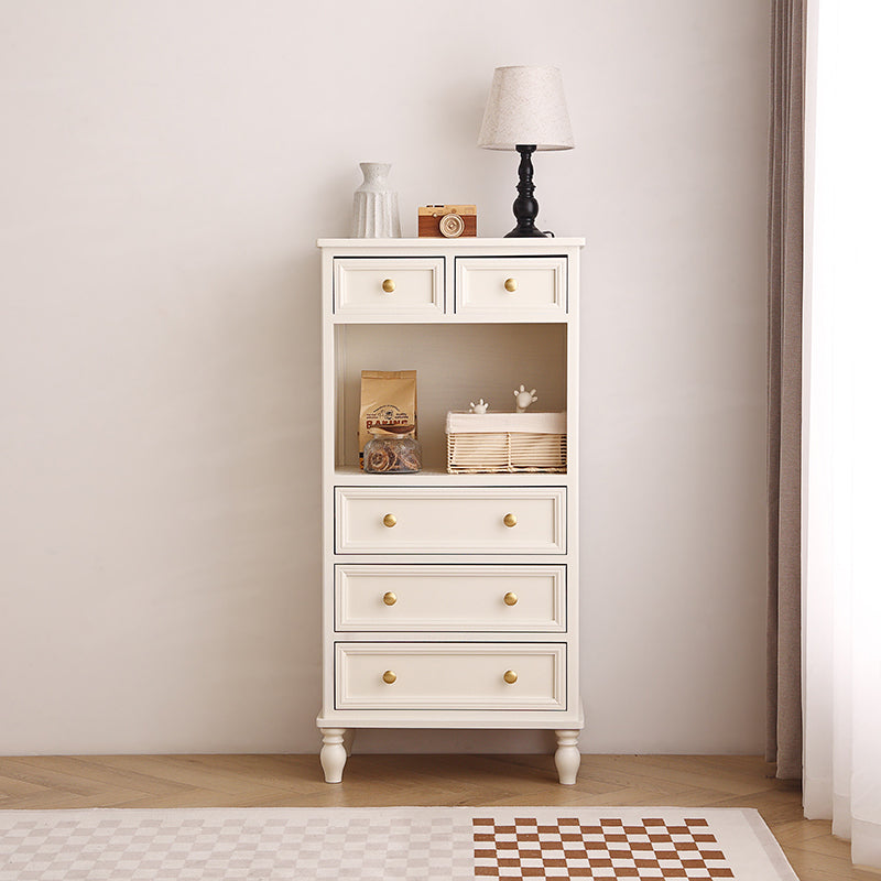 Traditional French Paulownia Wood Plywood Rectangular Storage Cabinet 4/5/6 Drawers For Living Room