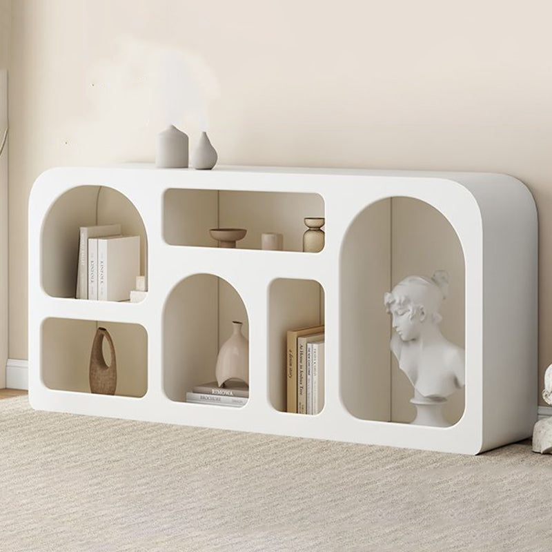 Modern Minimalist Engineered Wood Arched Rounded Rectangular Storage Cabinet 6-Cabinets For Living Room