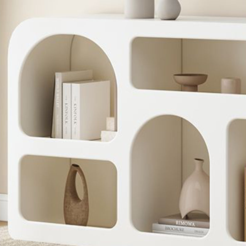 Modern Minimalist Engineered Wood Arched Rounded Rectangular Storage Cabinet 6-Cabinets For Living Room