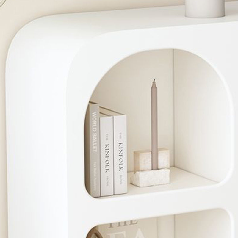 Modern Minimalist Engineered Wood Arched Rounded Rectangular Storage Cabinet 6-Cabinets For Living Room