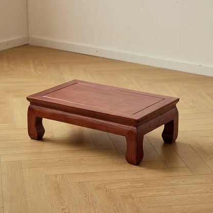 Traditional Chinese Elm Wood Rectangular Coffee Table 1-Tier For Living Room