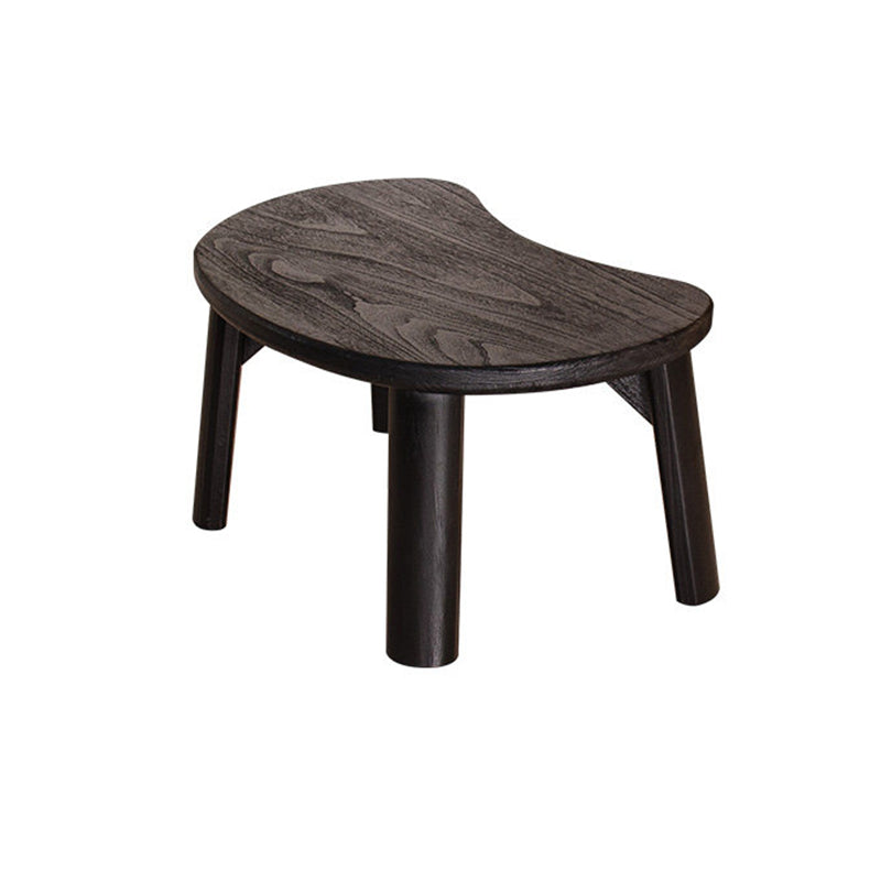 Traditional Japanese Paulownia Wood Bean-Shaped Curved Coffee Table 1-Tier For Living Room