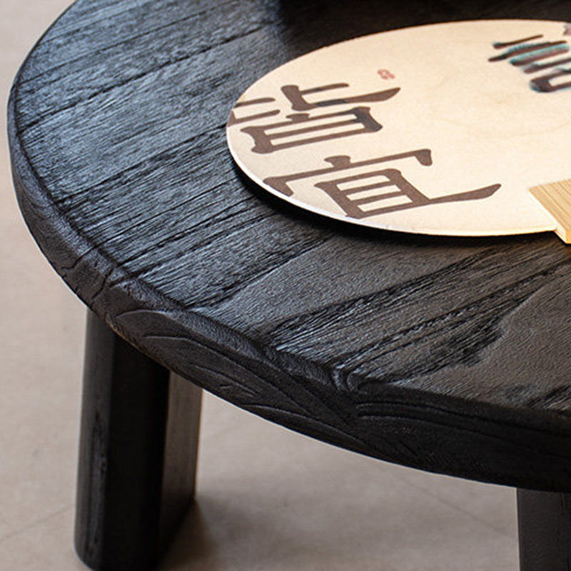 Traditional Japanese Paulownia Wood Bean-Shaped Curved Coffee Table 1-Tier For Living Room
