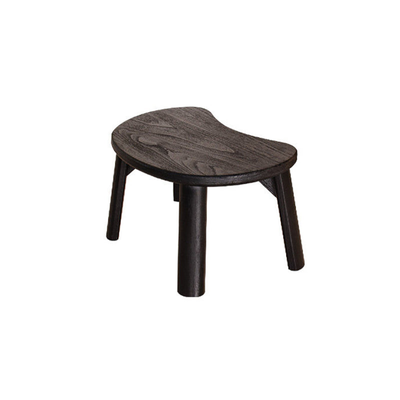 Traditional Japanese Paulownia Wood Bean-Shaped Curved Coffee Table 1-Tier For Living Room