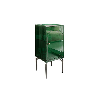 Modern Luxury Acrylic Carbon Steel Rectangular Storage Cabinet 2/4 Tiers For Living Room