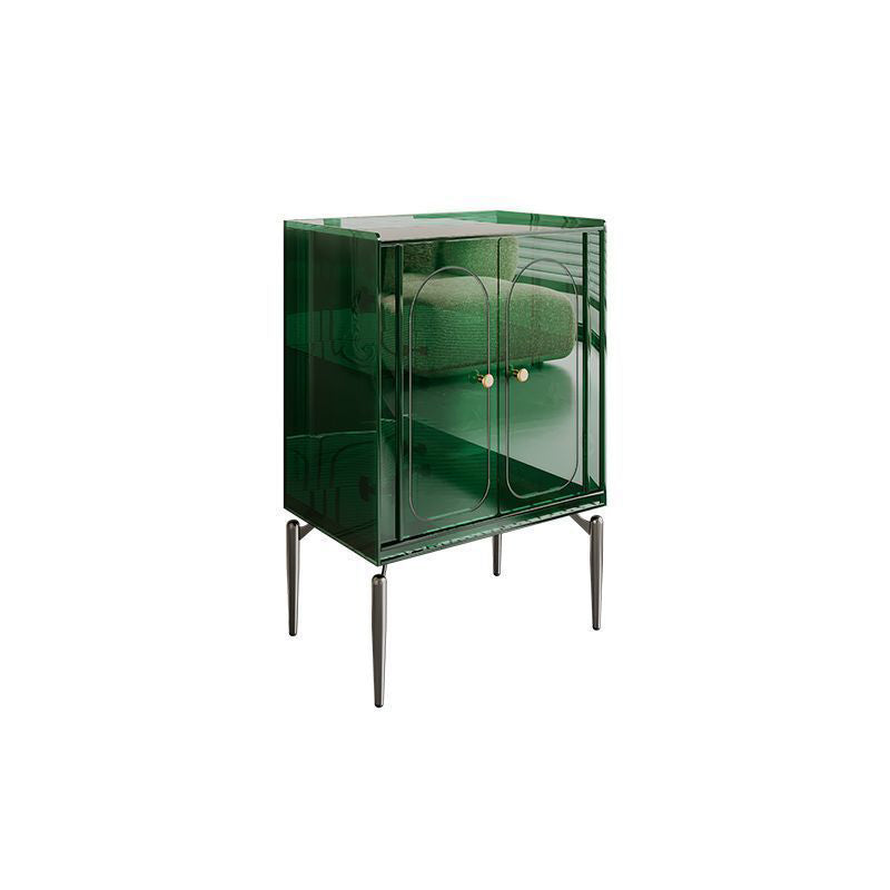 Modern Luxury Acrylic Carbon Steel Rectangular Storage Cabinet 2/4 Tiers For Living Room