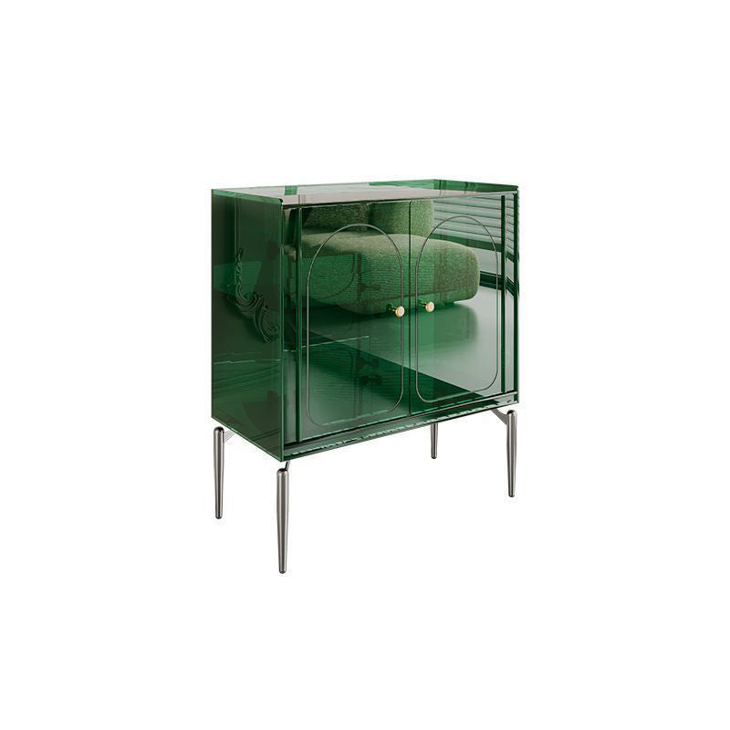 Modern Luxury Acrylic Carbon Steel Rectangular Storage Cabinet 2/4 Tiers For Living Room
