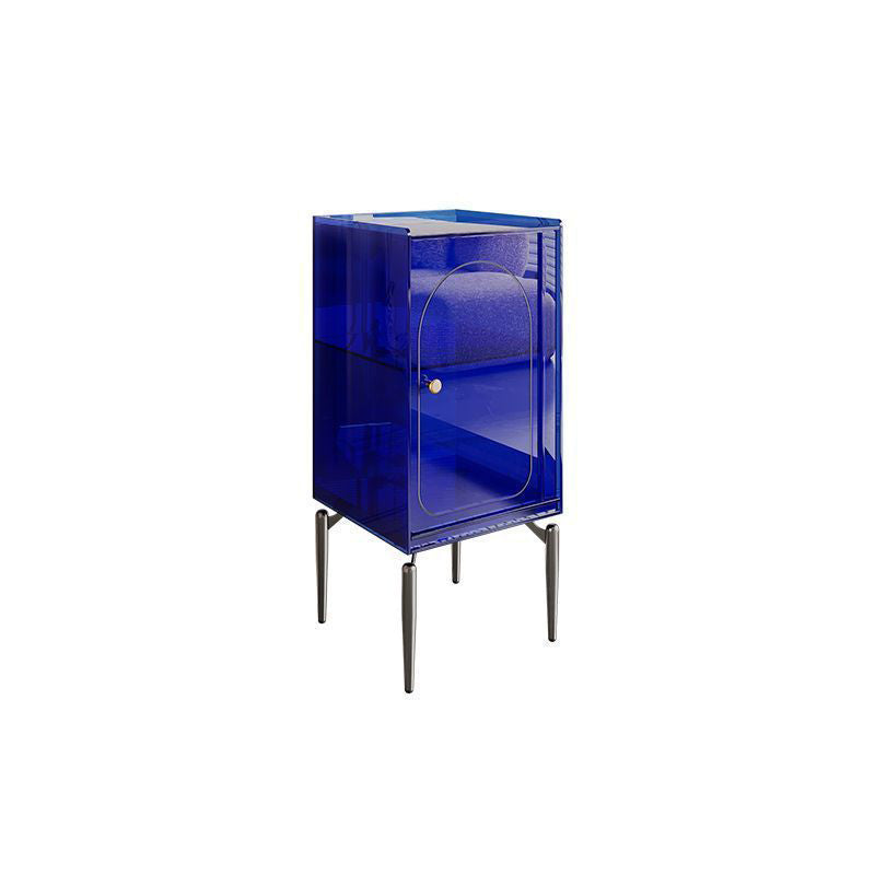 Modern Luxury Acrylic Carbon Steel Rectangular Storage Cabinet 2/4 Tiers For Living Room