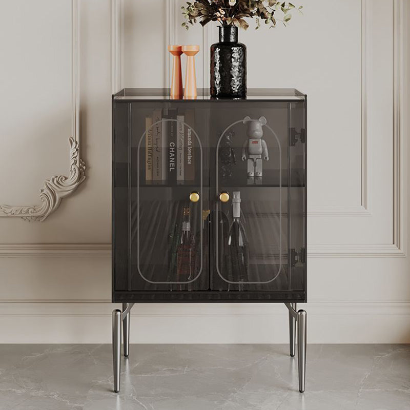 Modern Luxury Acrylic Carbon Steel Rectangular Storage Cabinet 2/4 Tiers For Living Room