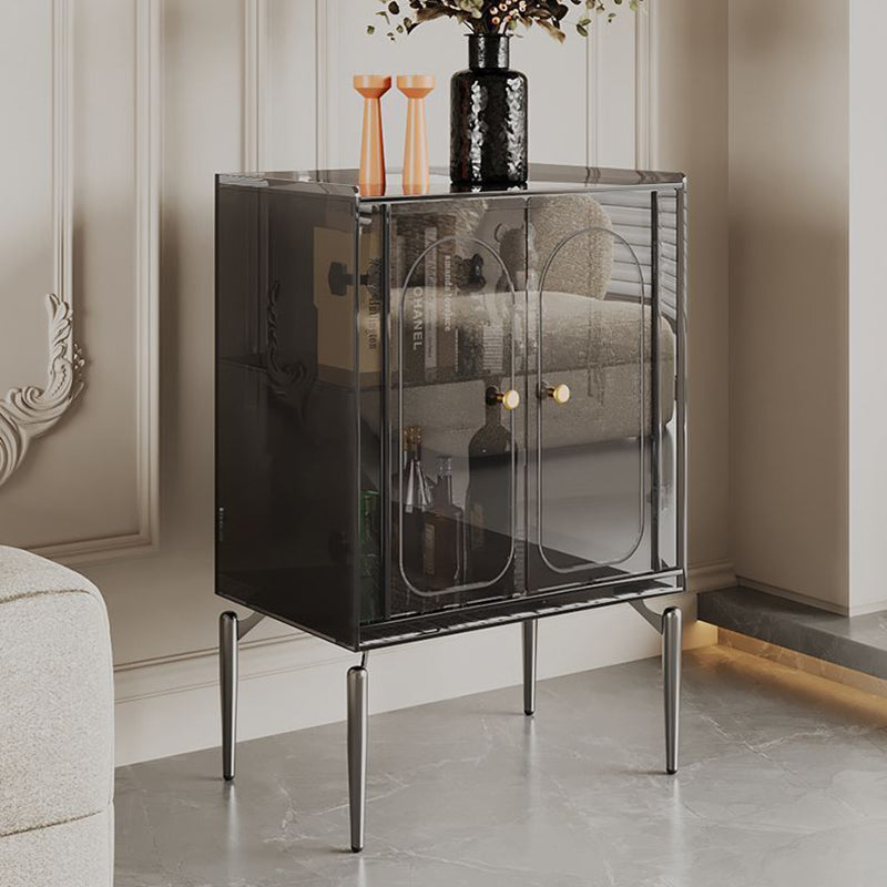 Modern Luxury Acrylic Carbon Steel Rectangular Storage Cabinet 2/4 Tiers For Living Room
