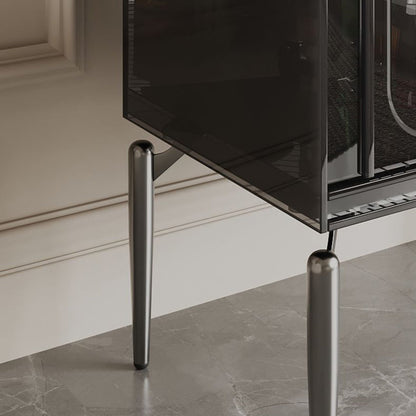 Modern Luxury Acrylic Carbon Steel Rectangular Storage Cabinet 2/4 Tiers For Living Room