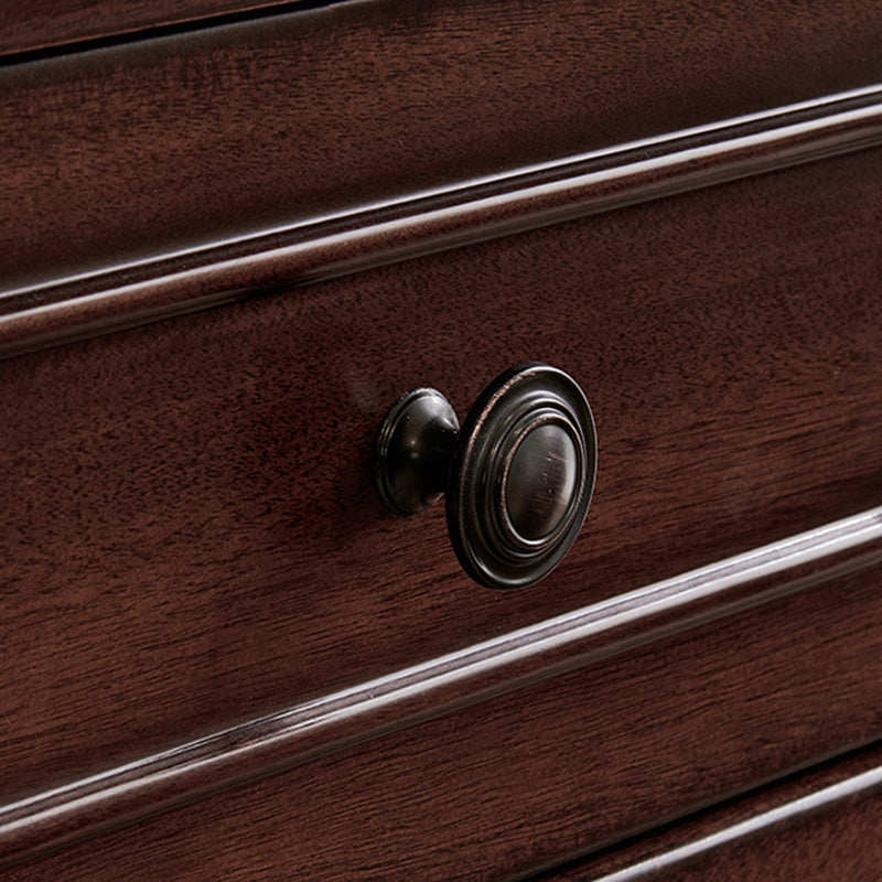 Traditional French Mahogany Rounded Rectangle Storage Cabinet With 5 Drawers For Living Room