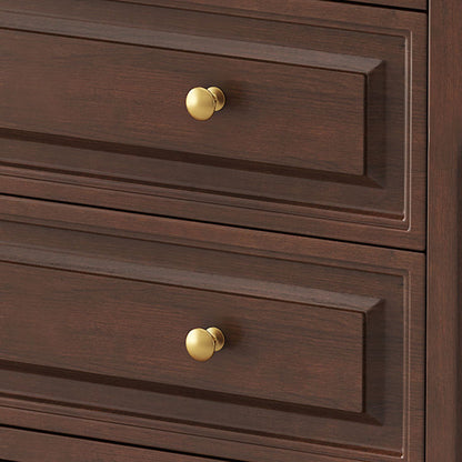 Traditional French Plywood Cherry Wood Pine Wood Rectangular Storage Cabinet With 4/5/6 Drawers For Living Room