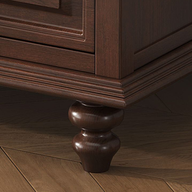 Traditional French Plywood Cherry Wood Pine Wood Rectangular Storage Cabinet With 4/5/6 Drawers For Living Room