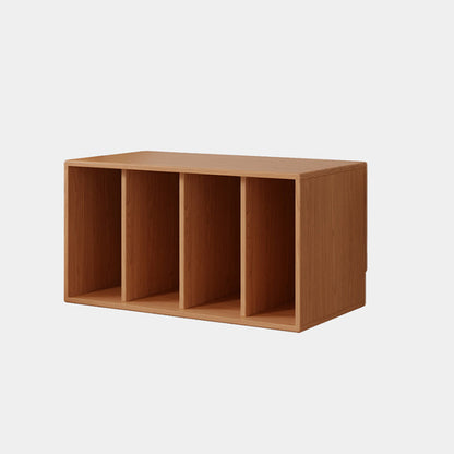 Traditional Vintage Plywood Rubber Wood Glass Rattan Rectangular Storage Cabinet 1-Tier For Living Room