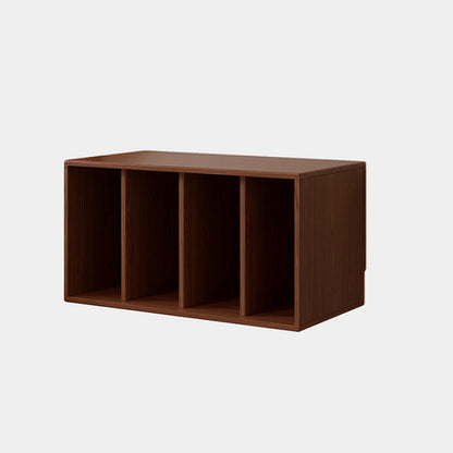 Traditional Vintage Plywood Rubber Wood Glass Rattan Rectangular Storage Cabinet 1-Tier For Living Room