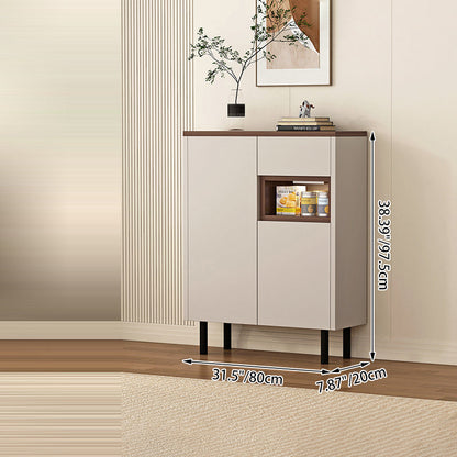 Modern Minimalist Eco Board Rectangular Storage Cabinet 3-Storage For Living Room