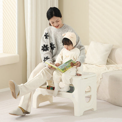 Modern Minimalist PE Foldable Square Kids Study Desk Chair Set 2-Tier Folding Toddler Desk For Living Room