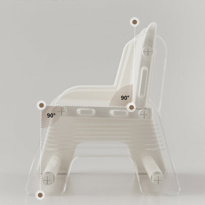 Modern Minimalist PE Foldable Square Kids Study Desk Chair Set 2-Tier Folding Toddler Desk For Living Room