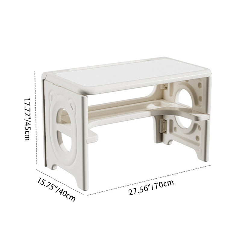 Modern Minimalist PE Foldable Square Kids Study Desk Chair Set 2-Tier Folding Toddler Desk For Living Room