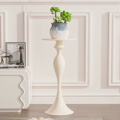 Contemporary Scandinavian Iron Round Gourd-Shaped Side Table 1-Tier For Living Room