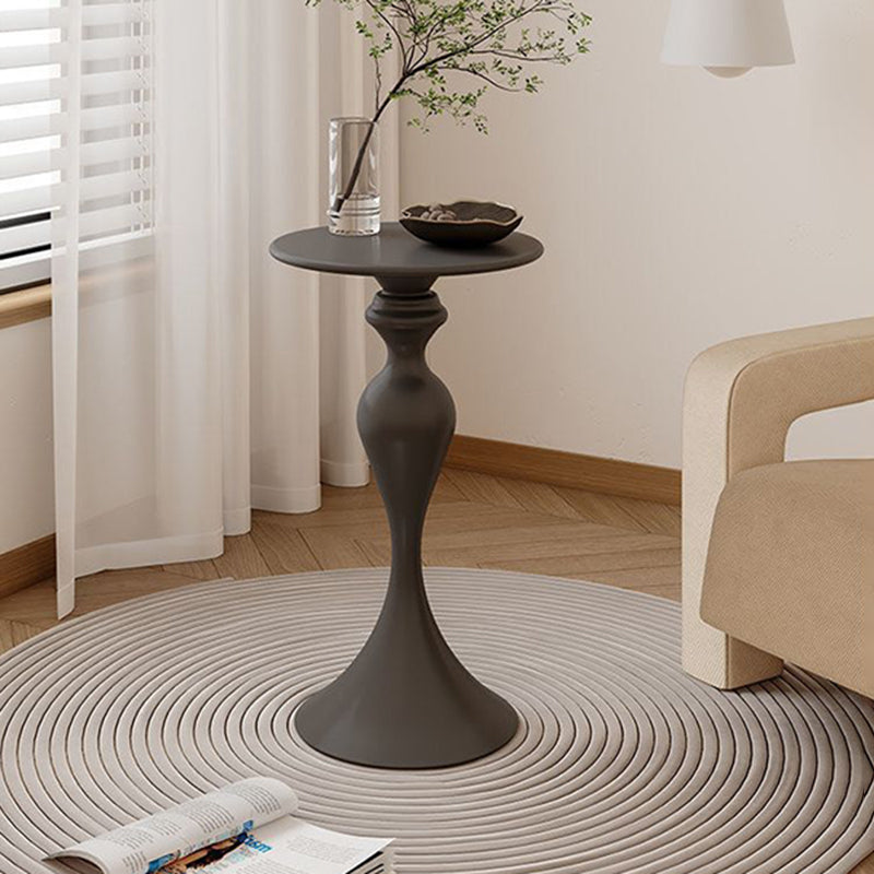Contemporary Scandinavian Iron Round Gourd-Shaped Side Table 1-Tier For Living Room