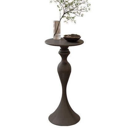 Contemporary Scandinavian Iron Round Gourd-Shaped Side Table 1-Tier For Living Room