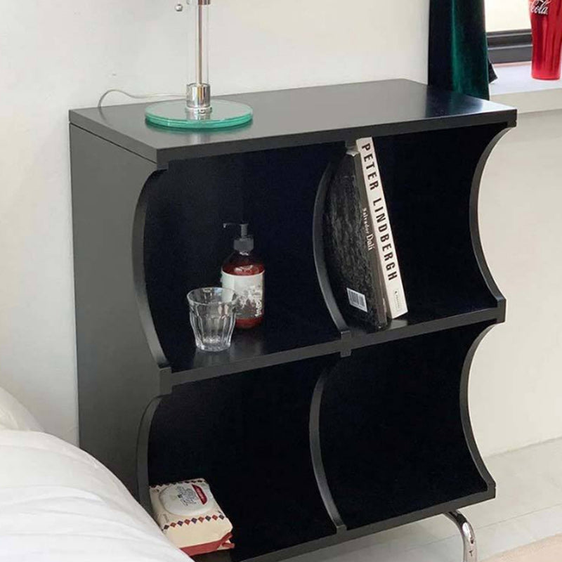 Contemporary Simplicity Rectangular MDF Stainless Steel Multi-functional Storage Unit 1/2-Tier Storage Cabinet For Living Room