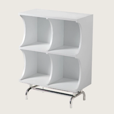 Contemporary Simplicity Rectangular MDF Stainless Steel Multi-functional Storage Unit 1/2-Tier Storage Cabinet For Living Room