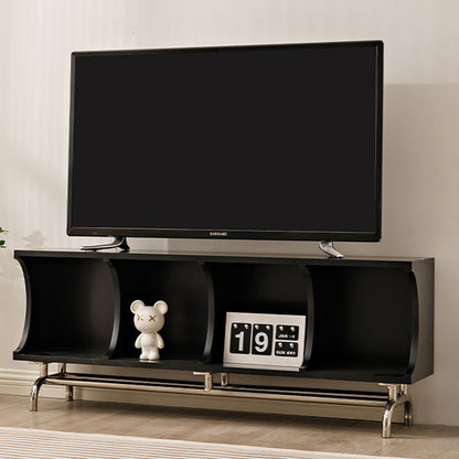 Contemporary Simplicity Rectangular MDF Stainless Steel Multi-functional Storage Unit 1/2-Tier Storage Cabinet For Living Room