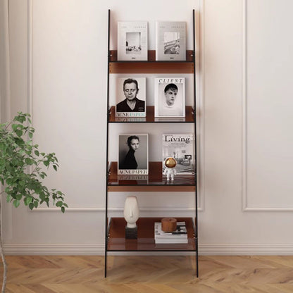 Modern Minimalist Acrylic Storage Display Magazine Rack 4-Tier Storage Shelves For Living Room
